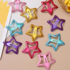 12 ชิ้น /เซต กิ๊บติดผมเด็กน่ารัก กิ๊บเด็กรูปดาวสีสันสดใส 